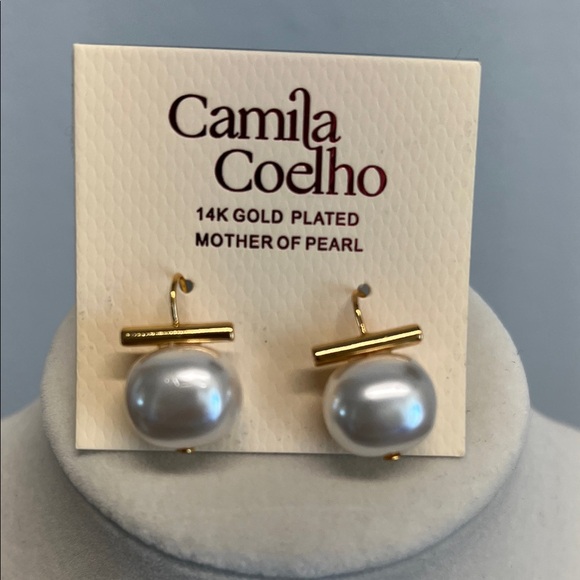 Camila Coelho | Mother of Pearl Earrings ✨ - Picture 1 of 7